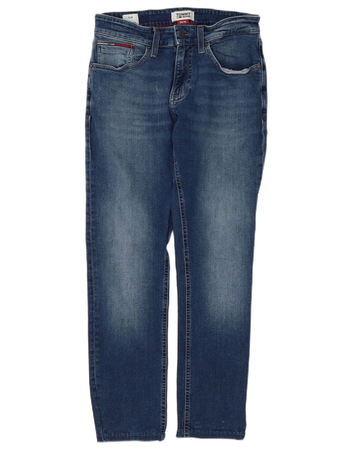 Jeans slim da uomo Tommy Hilfiger W30 L28 cotone blu