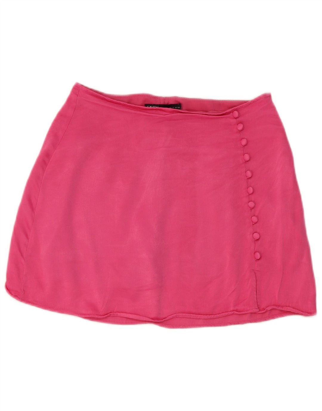 Gonna corta da donna Zara piccola W26 rosa in viscosa