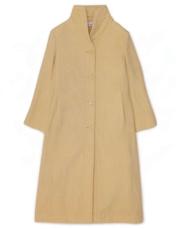 Soprabito vintage da donna IT 42 medio in lana vergine bianca