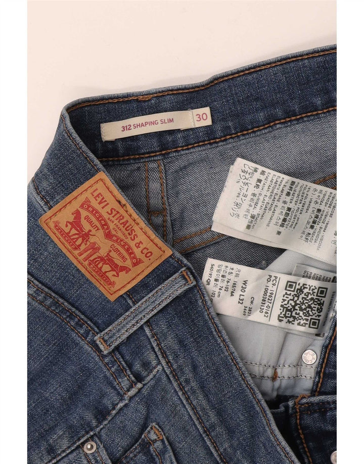 Levi's Donna 312 Shaping Slim Jeans W30 L32 Cotone Blu