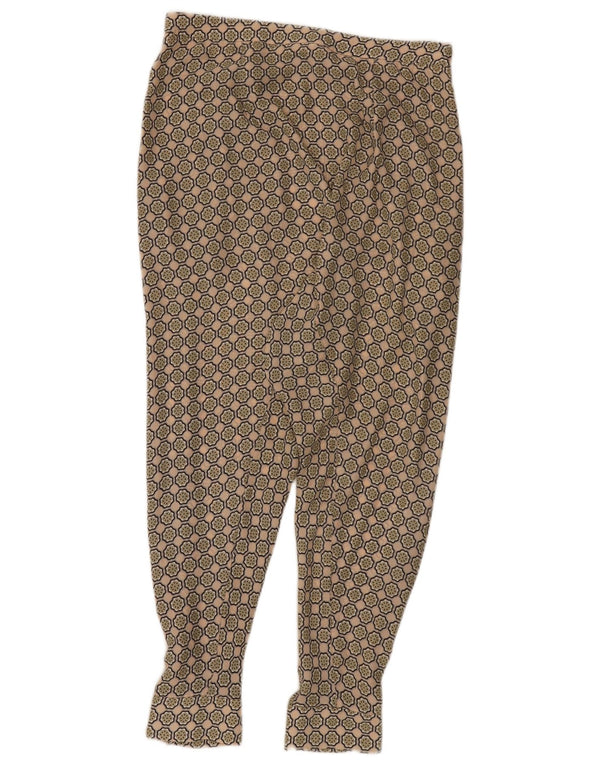 Pantaloni corti con pegging da donna Zara Joggers piccoli W26 L23 Beige floreale