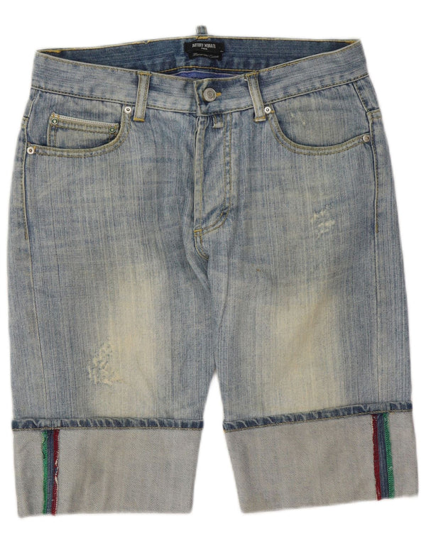 Pantaloncini di jeans da uomo Antony Morato W32 grande cotone blu