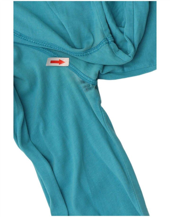 Top Hollister da donna a maniche lunghe UK 10 piccolo cotone blu