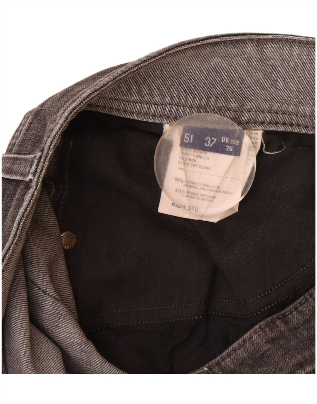 Jeans Slim Uomo Trussardi W35 L32 Cotone Grigio