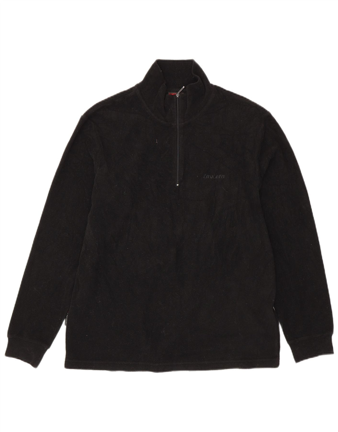 Maglione in pile da uomo con zip e collo INVICTA grande nero