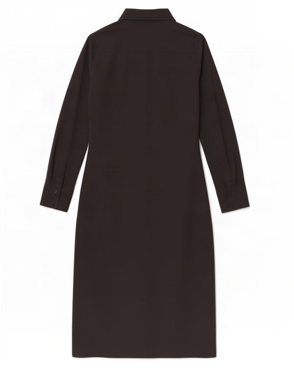 Zara Womens Long Sleeve Shirt Dress UK 10 Small Black Polyester
