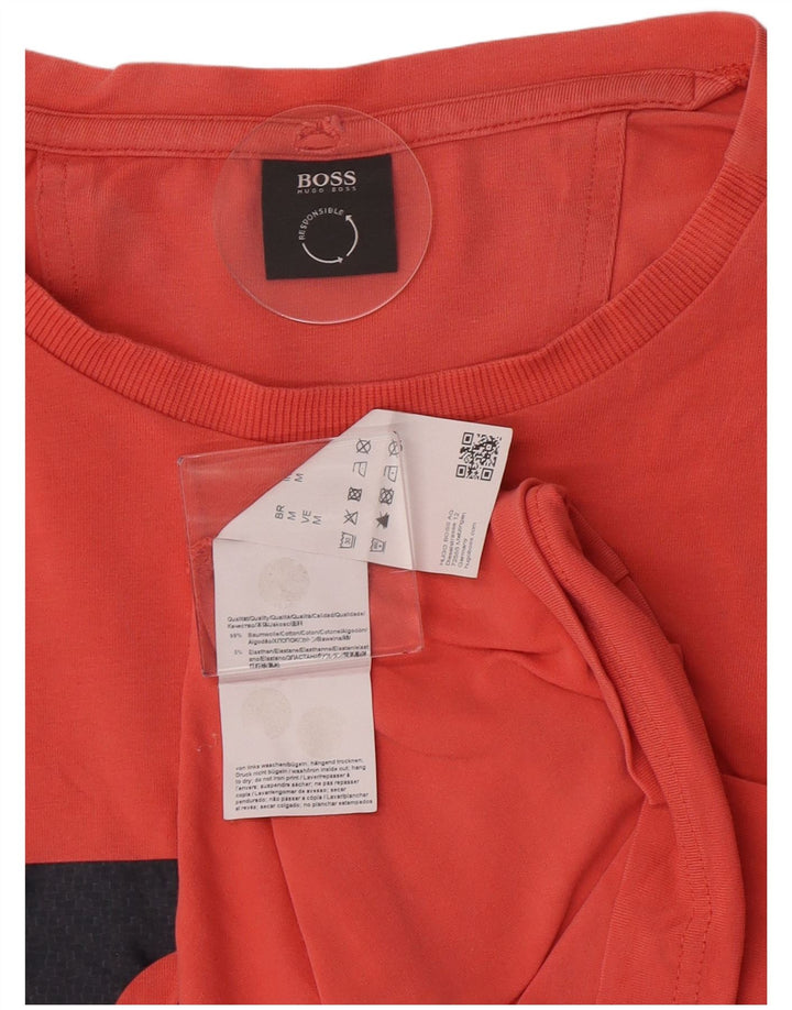 T-shirt grafica da uomo Hugo Boss Top in cotone rosa medio