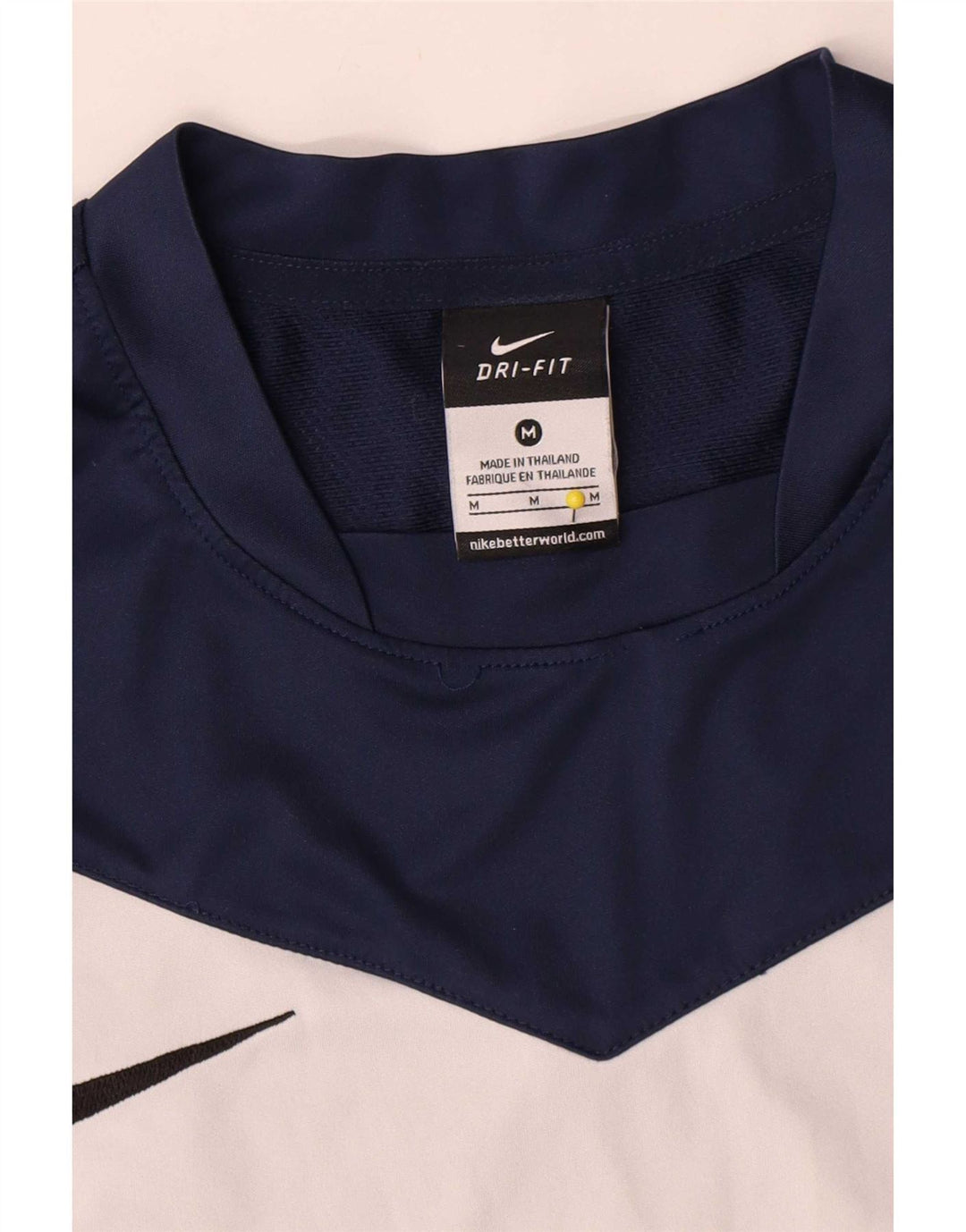 T-shirt Nike da uomo Dri Fit, top in poliestere color block medio blu navy