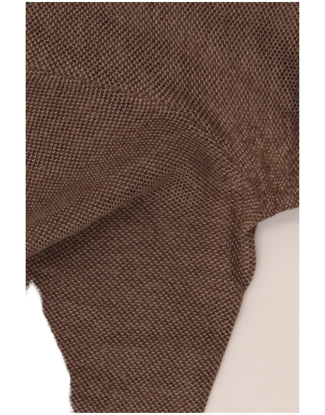 Maglione NAVIGARE da donna con scollo a V UK 16 grande lana marrone