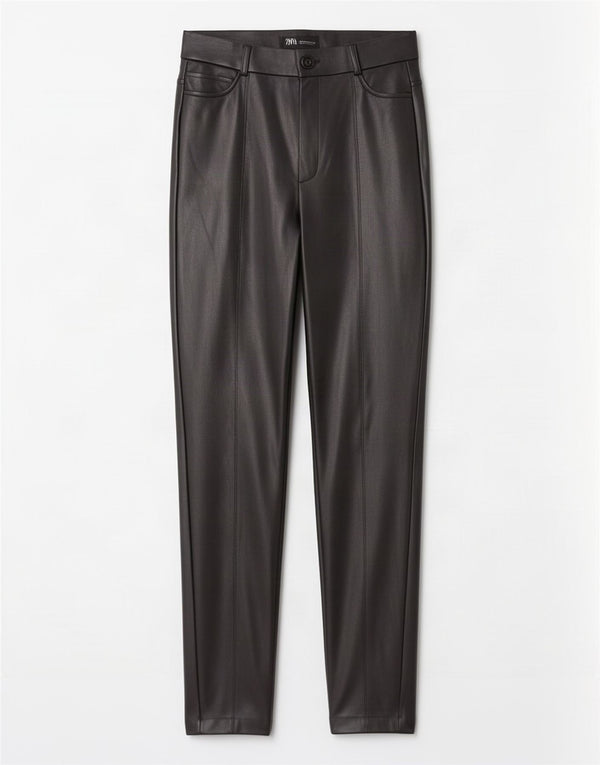 Pantaloni skinny da donna in ecopelle Zara medi W28 L29 poliuretano nero