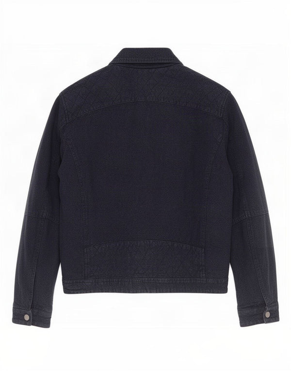 Giacca da motociclista da uomo Zara UK 42 XL Blu navy poliestere moderno