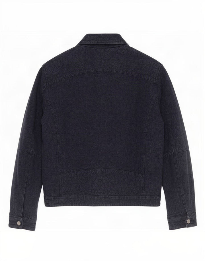 Giacca da motociclista da uomo Zara UK 42 XL Blu navy poliestere moderno