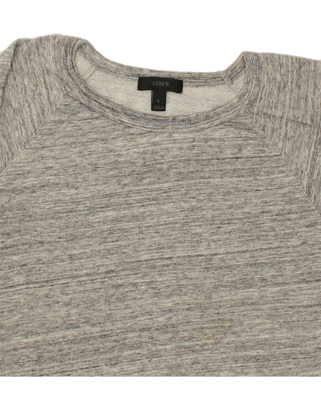 J. CREW Womens Sweatshirt Jumper UK 14 Large Grey Flecked Cotton | Vintage J. Crew | Thrift | Second-Hand J. Crew | Used Clothing | Messina Hembry 