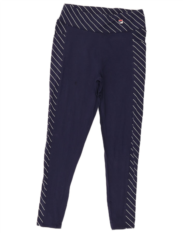 Set da 2 pezzi da donna Fila UK 12 cotone a righe blu navy medio