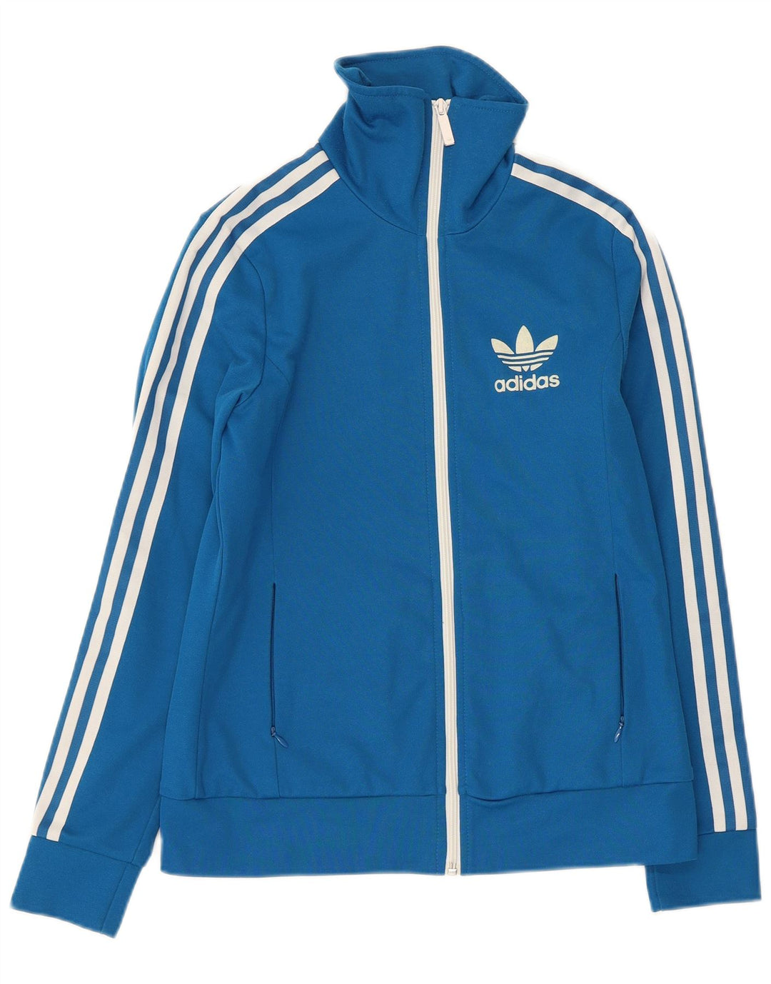 Giacca da tuta da donna ADIDAS EU 38 cotone blu medio