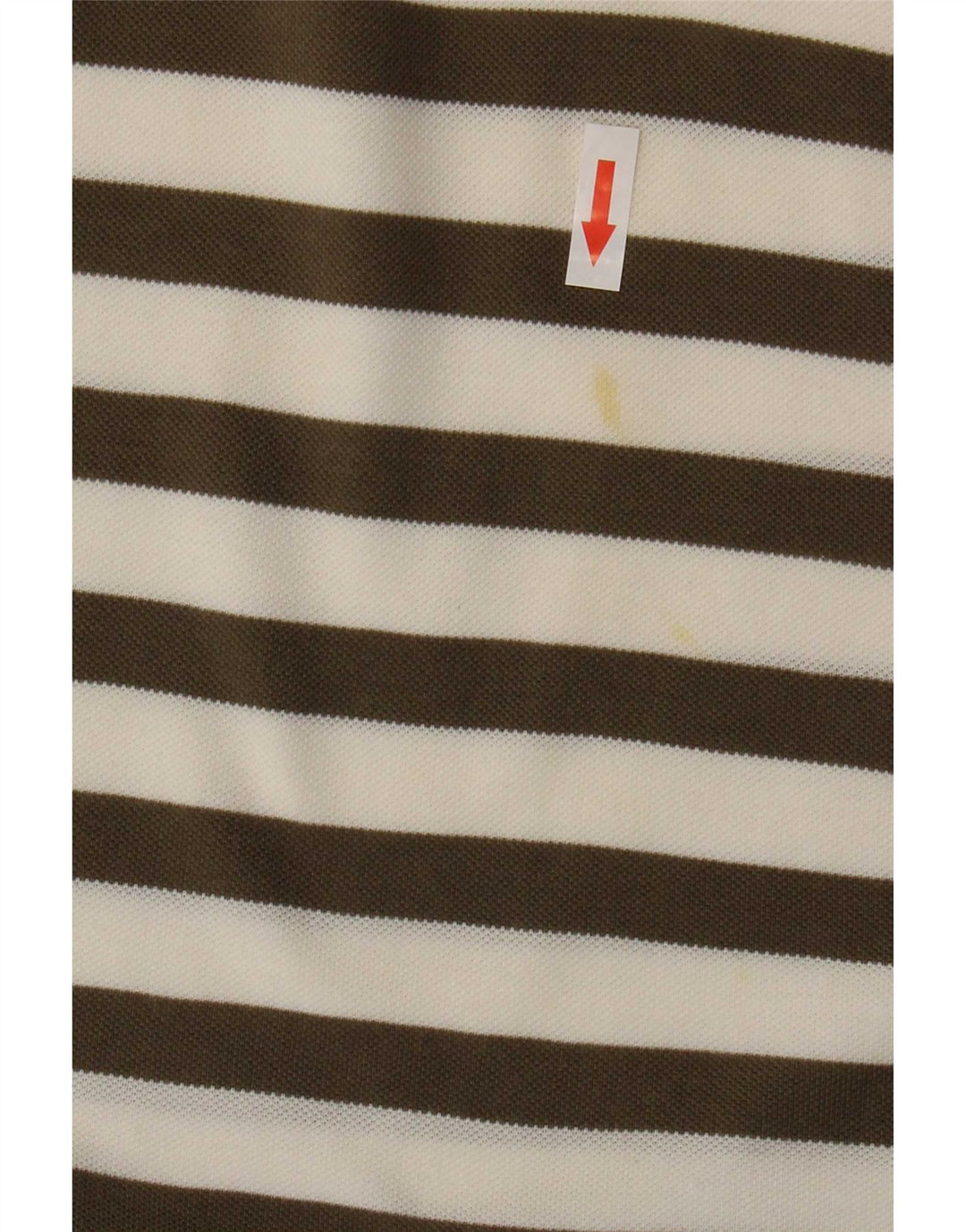 Polo da uomo Massimo Dutti in cotone a righe grandi marroni