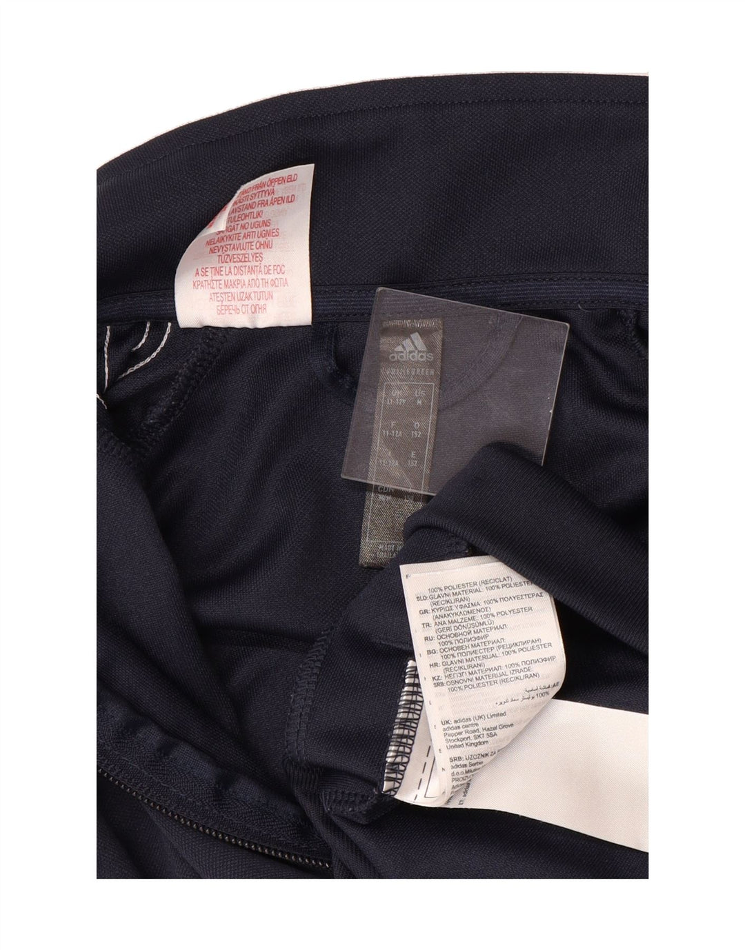 ADIDAS Boys Aeroready Tracksuit Top Jacket 11-12 Years Navy Blue Polyester Vintage Adidas and Second-Hand Adidas from Messina Hembry 