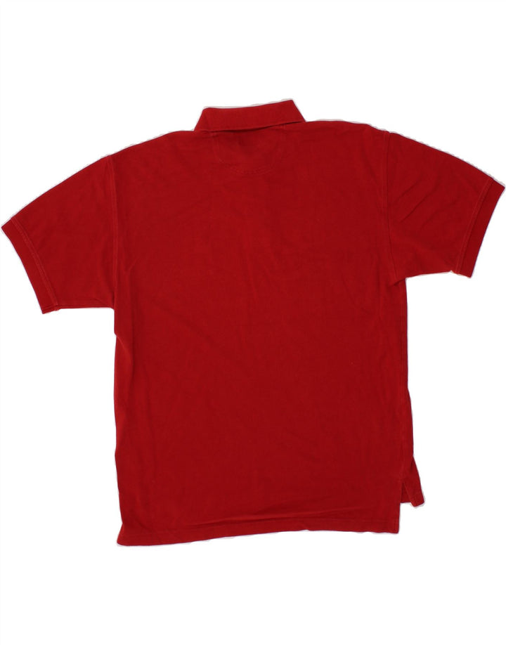 IZOD Mens Polo Shirt Medium Red Cotton Vintage Izod and Second-Hand Izod from Messina Hembry 