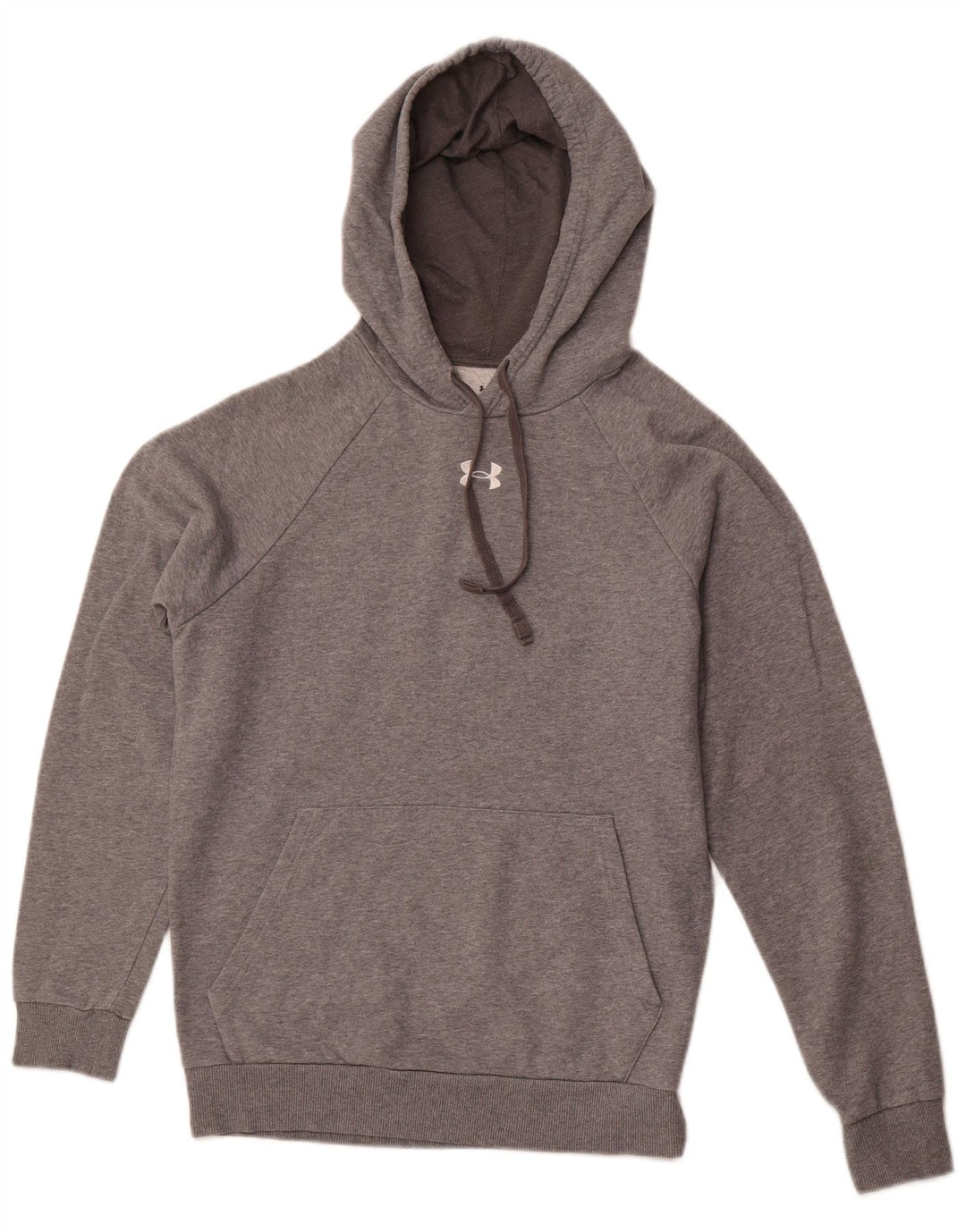 Felpa con cappuccio da uomo UNDER ARMOUR XS in cotone grigio