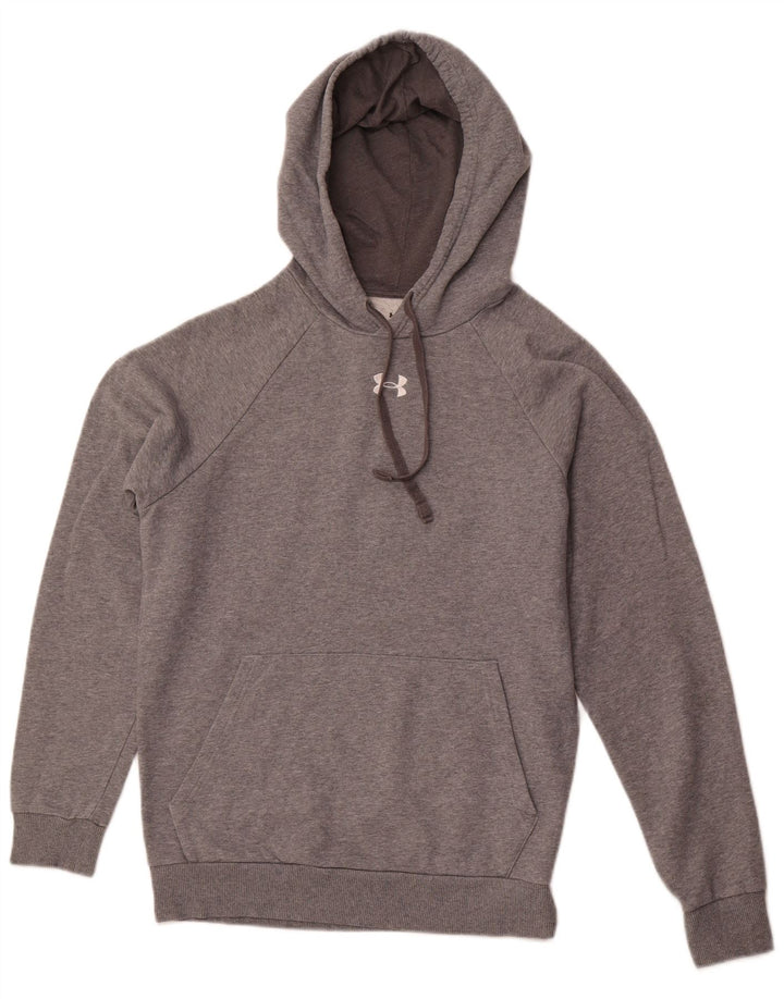 Felpa con cappuccio da uomo UNDER ARMOUR XS in cotone grigio