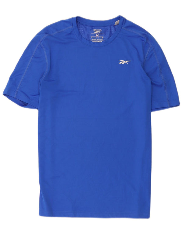 T-shirt Reebok da uomo Top blu medio in poliestere