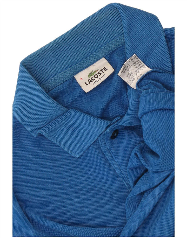 Polo da uomo Lacoste taglia 4 in cotone blu medio