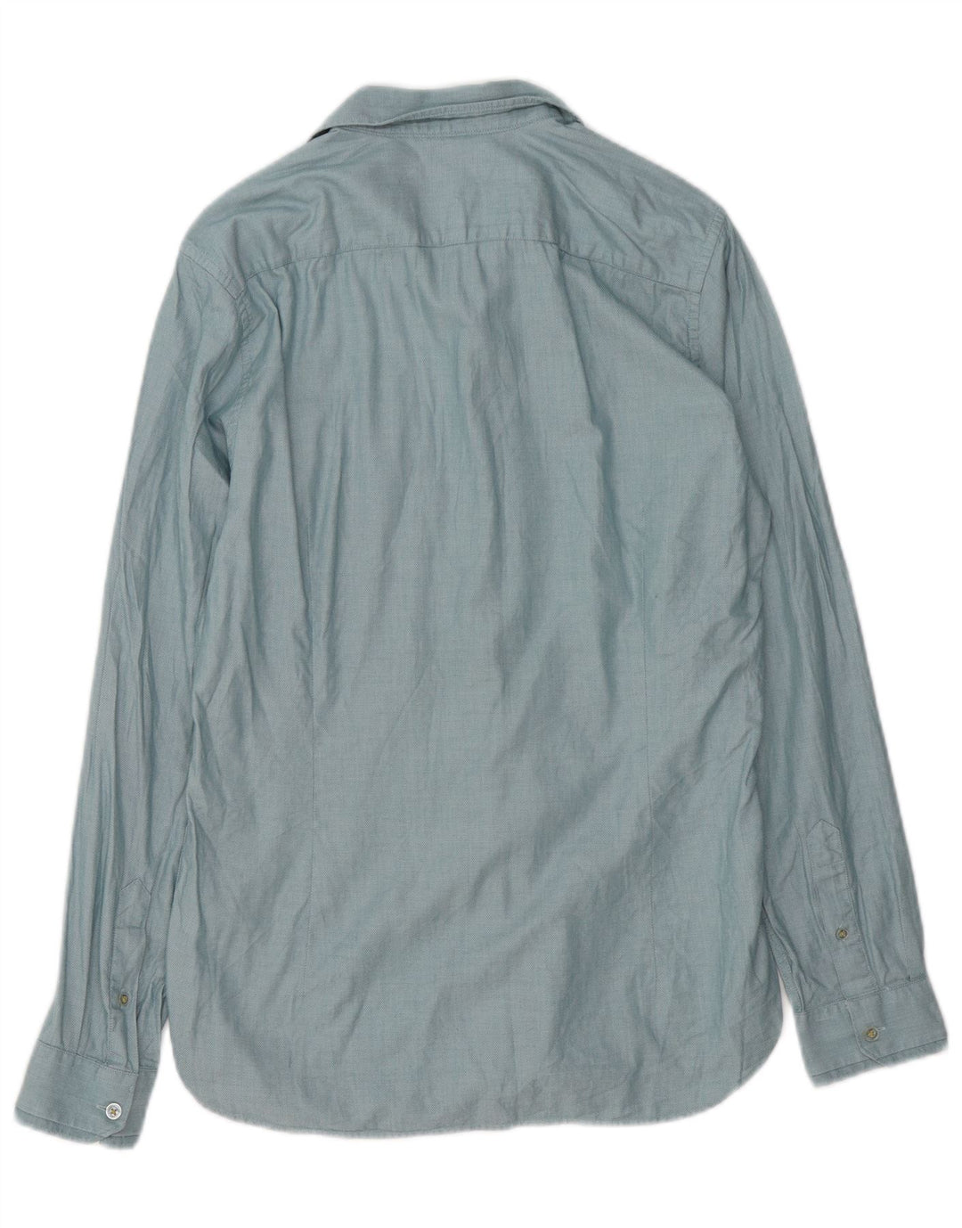 Camicia da uomo Ted Baker taglia 3 cotone blu medio
