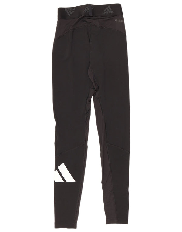 Leggings grafici da donna Adidas UK 10 piccoli poliestere nero