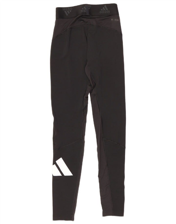 Leggings grafici da donna Adidas UK 10 piccoli poliestere nero
