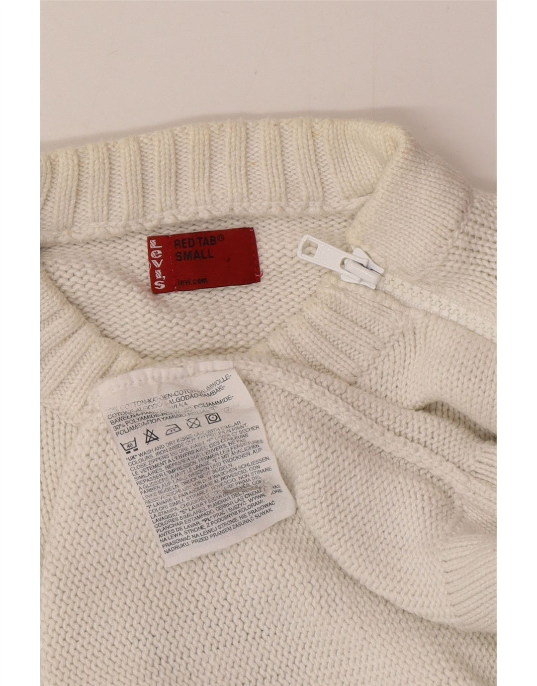 Maglione girocollo con grafica da uomo Levi's piccolo in cotone bianco