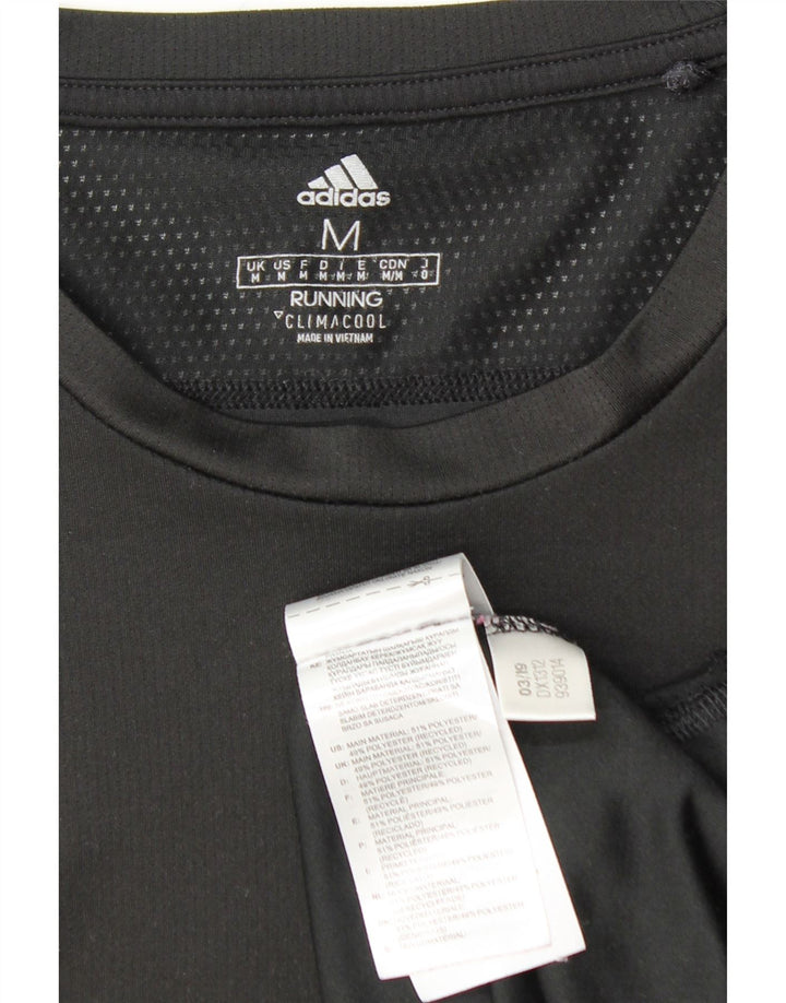 ADIDAS Mens Climacool T-Shirt Top Medium Black Polyester