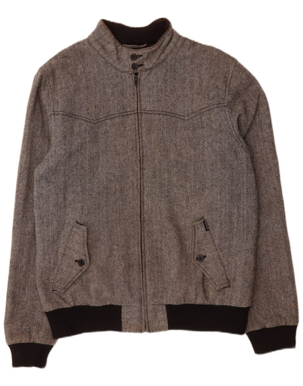 Giubbotto bomber da uomo Carhartt UK 38 Poliestere a spina di pesce grigio medio