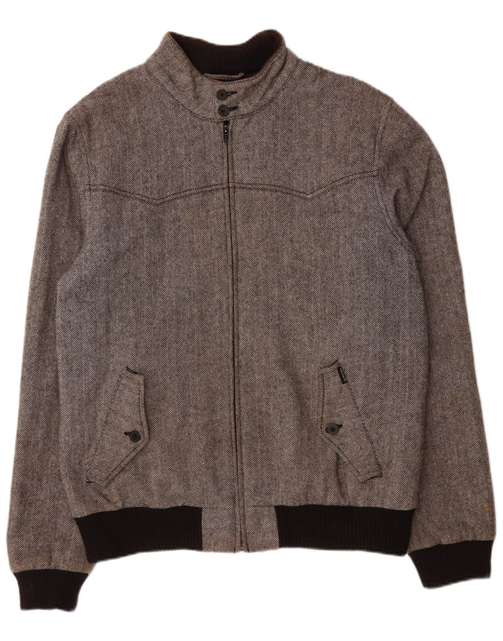 Giubbotto bomber da uomo Carhartt UK 38 Poliestere a spina di pesce grigio medio