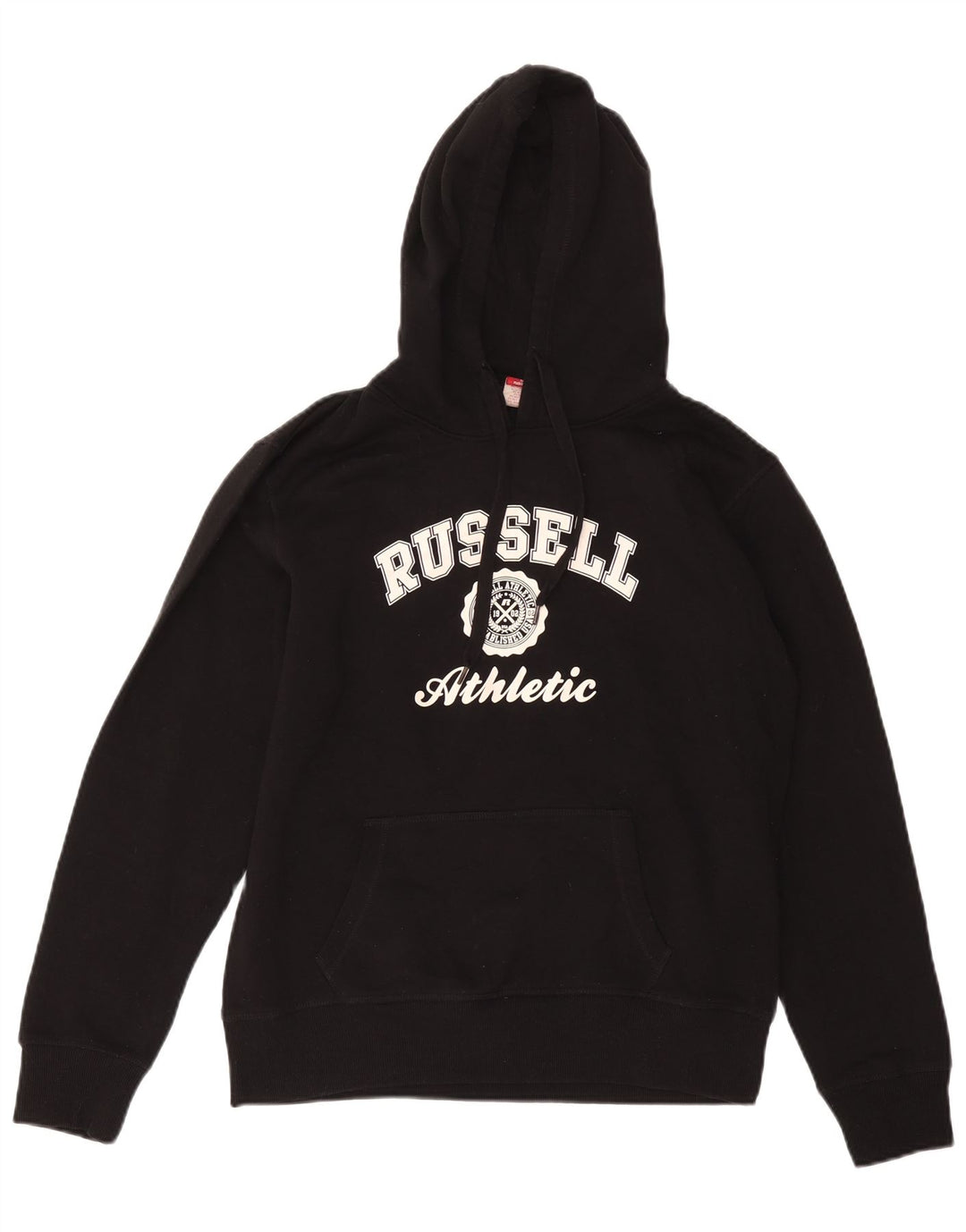 Maglione con cappuccio grafico da ragazzo vestibilità ampia RUSSELL ATHLETIC 13-14 anni nero