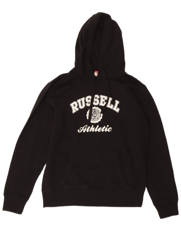 Maglione con cappuccio grafico da ragazzo vestibilità ampia RUSSELL ATHLETIC 13-14 anni nero