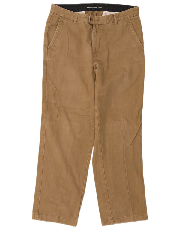 Pantaloni chino dritti da uomo Gant W34 L34 in cotone marrone