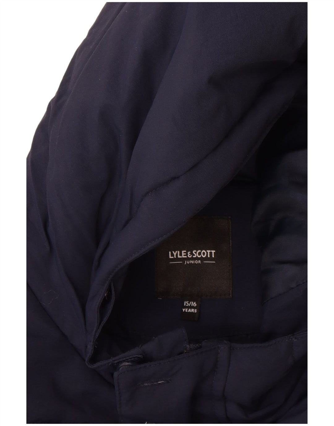 Giacca imbottita con cappuccio Lyle & Scott da bambino 15-16 anni in poliammide blu navy