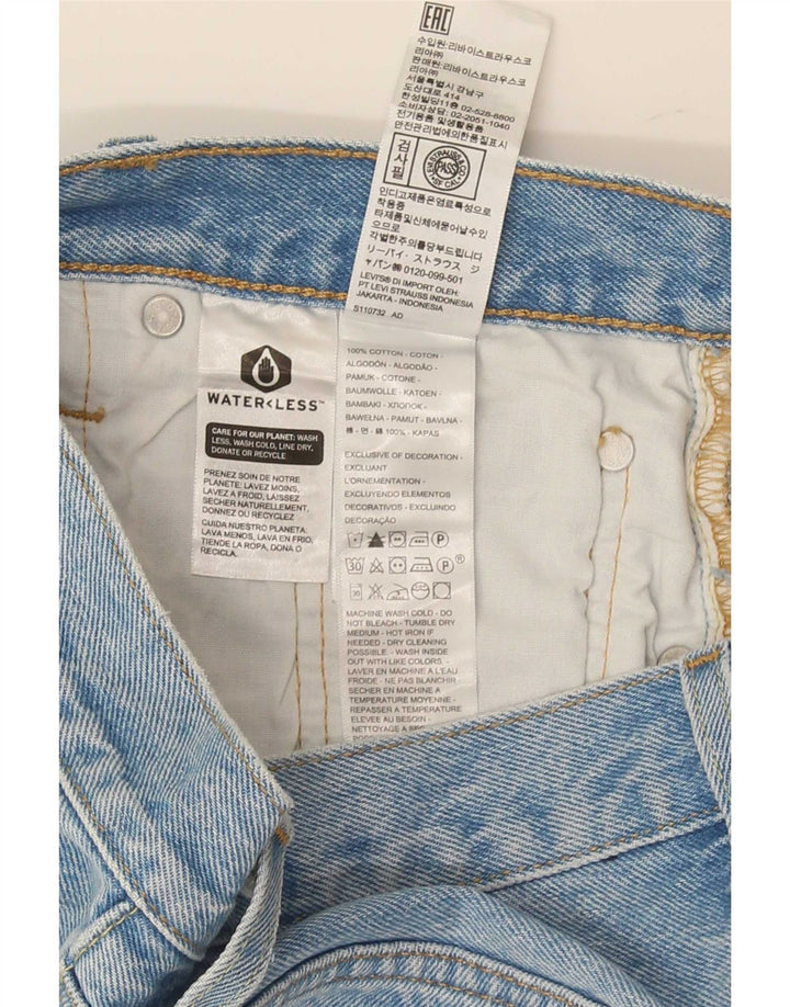 Pantaloncini Levi's da donna 501 in denim invecchiato W26 piccolo cotone blu