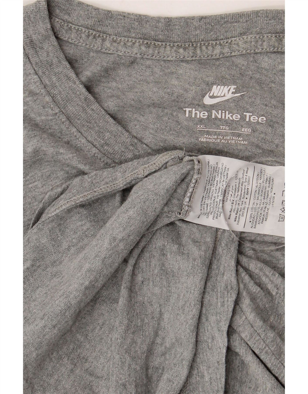 T-shirt da uomo NIKE Top 2XL cotone chiazzato grigio
