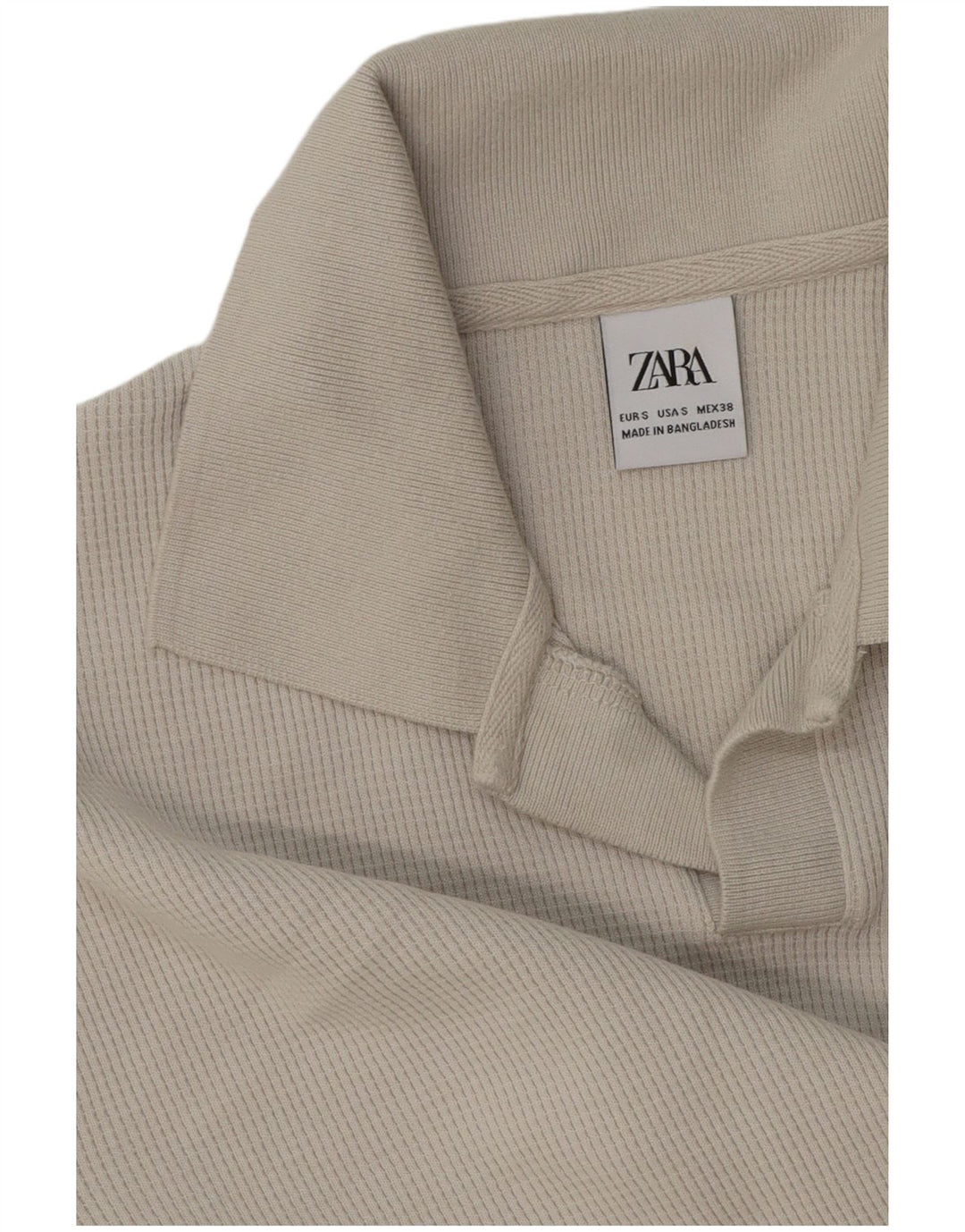 Maglione ZARA da uomo con collo alto piccolo in cotone grigio