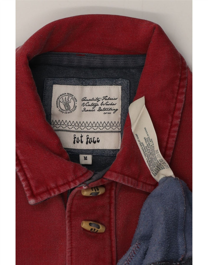 FAT FACE Felpa con collo alto con grafica da uomo Maglione rosso medio in cotone