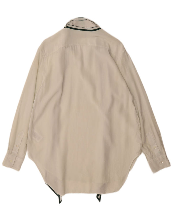 Polo Ralph Lauren Camicia pullover oversize lunga da donna US 4 Small Bianca