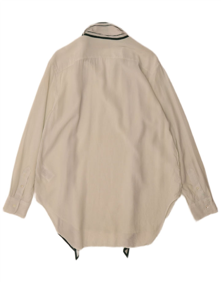 Polo Ralph Lauren Camicia pullover oversize lunga da donna US 4 Small Bianca