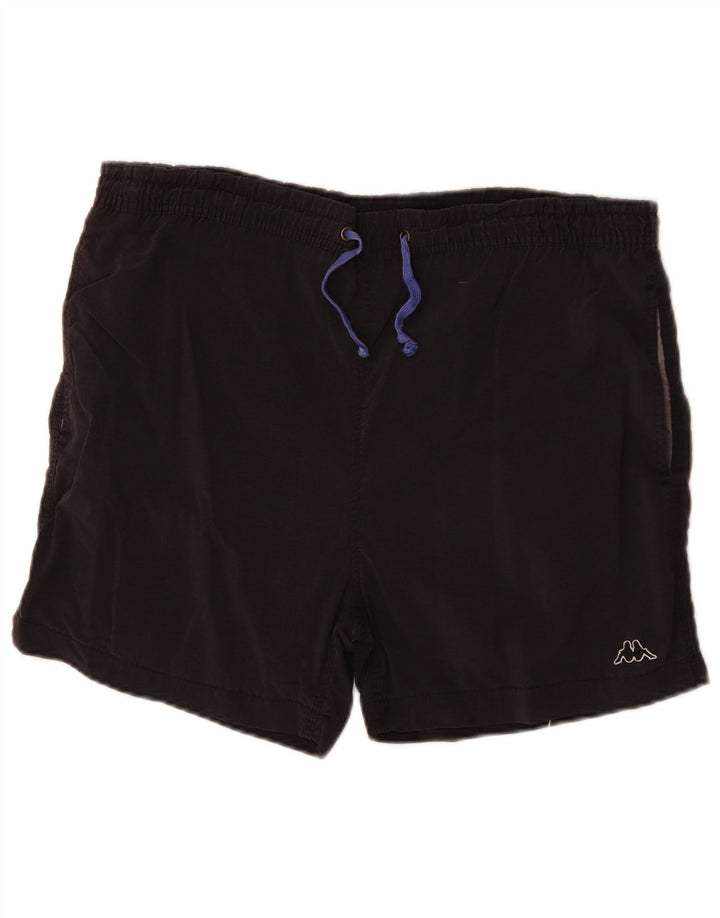 Pantaloncini da bagno da uomo Kappa medi in nylon nero