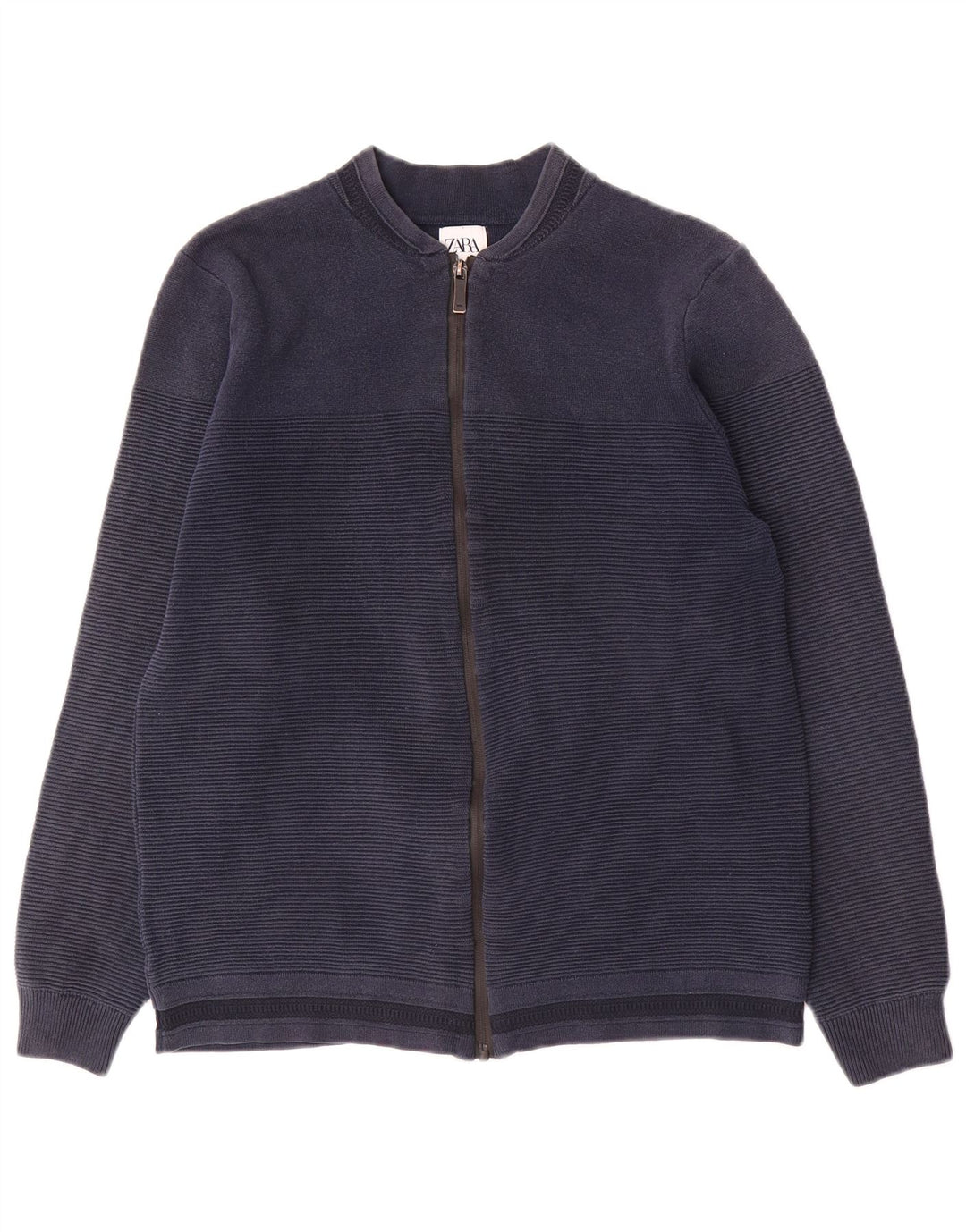 Maglione cardigan da uomo Zara gessato medio blu navy