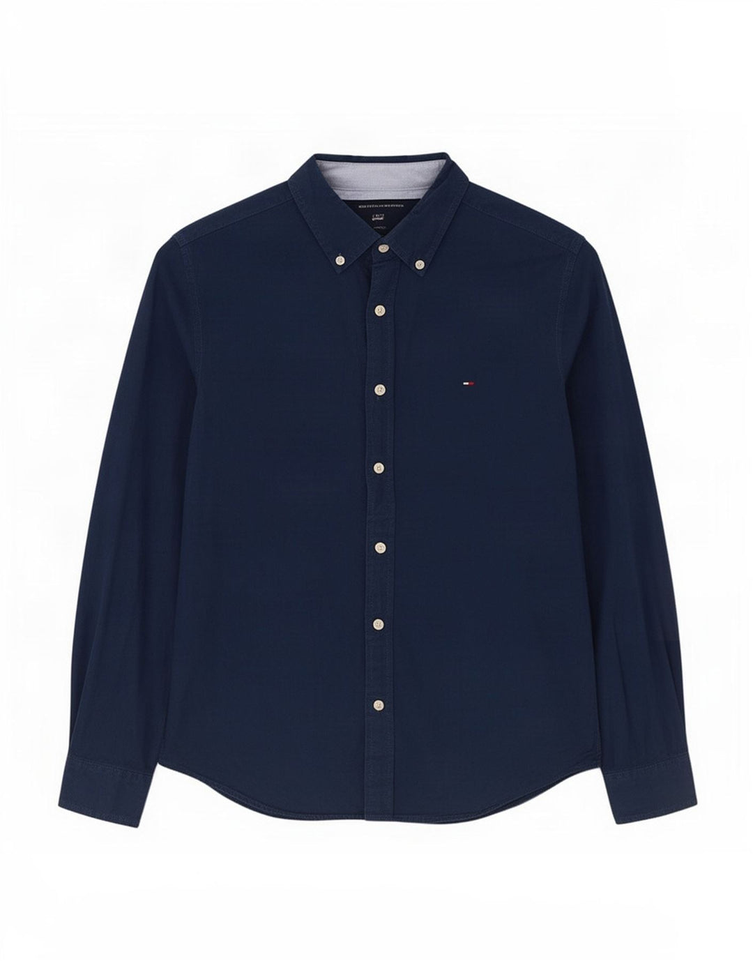 Camicia da uomo Tommy Hilfiger piccola in cotone blu navy