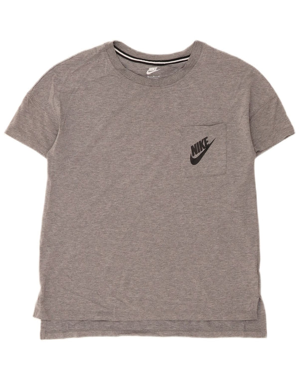 T-shirt da donna Nike Top UK 14 grigio medio chiazzato modal