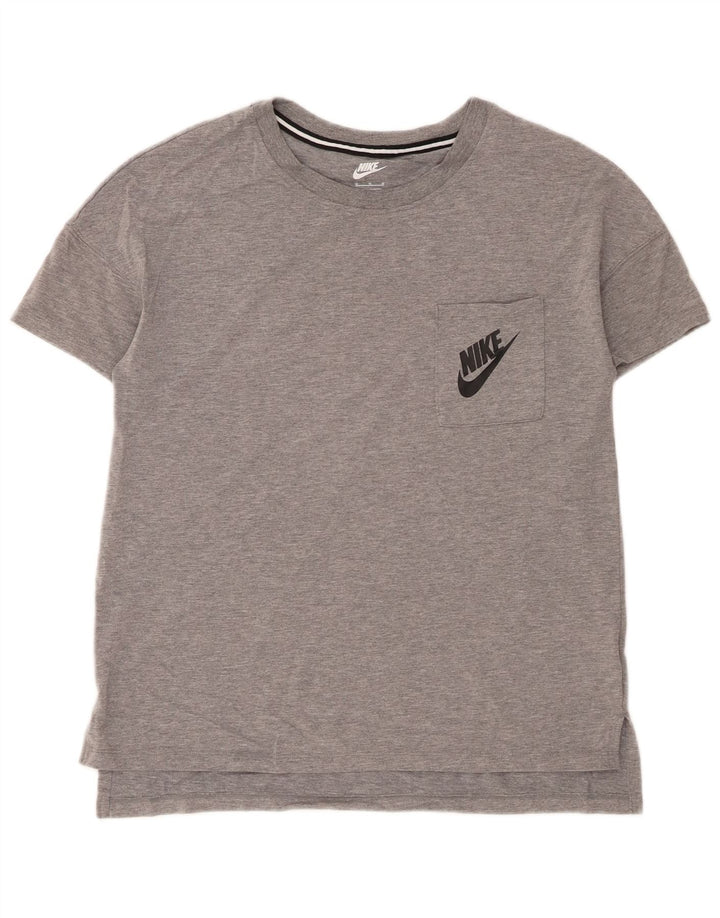 T-shirt da donna Nike Top UK 14 grigio medio chiazzato modal
