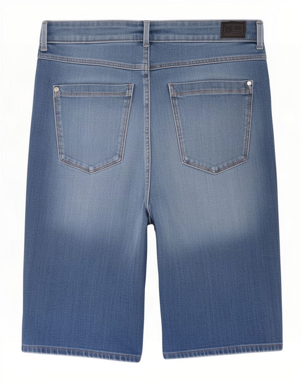 Marks & Spencer Pantaloncini di jeans The Magic da donna UK 14 Medium W30 Cotone blu