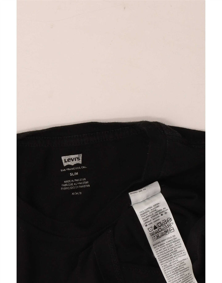 T-shirt slim da uomo Levi's Top in cotone nero medio